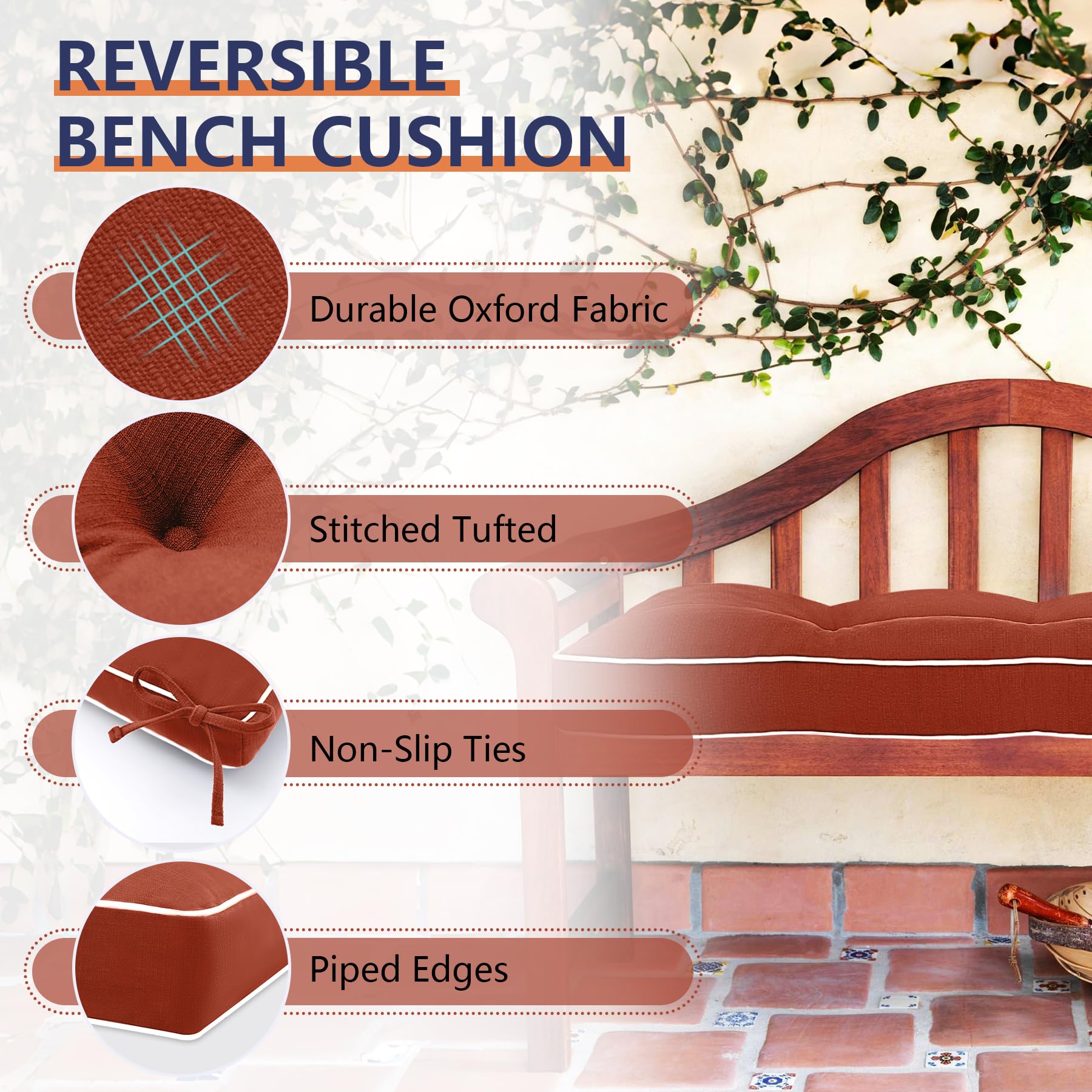 Favoyard close-up tufted detail highlighting texture and durable, fade-resistant fabric