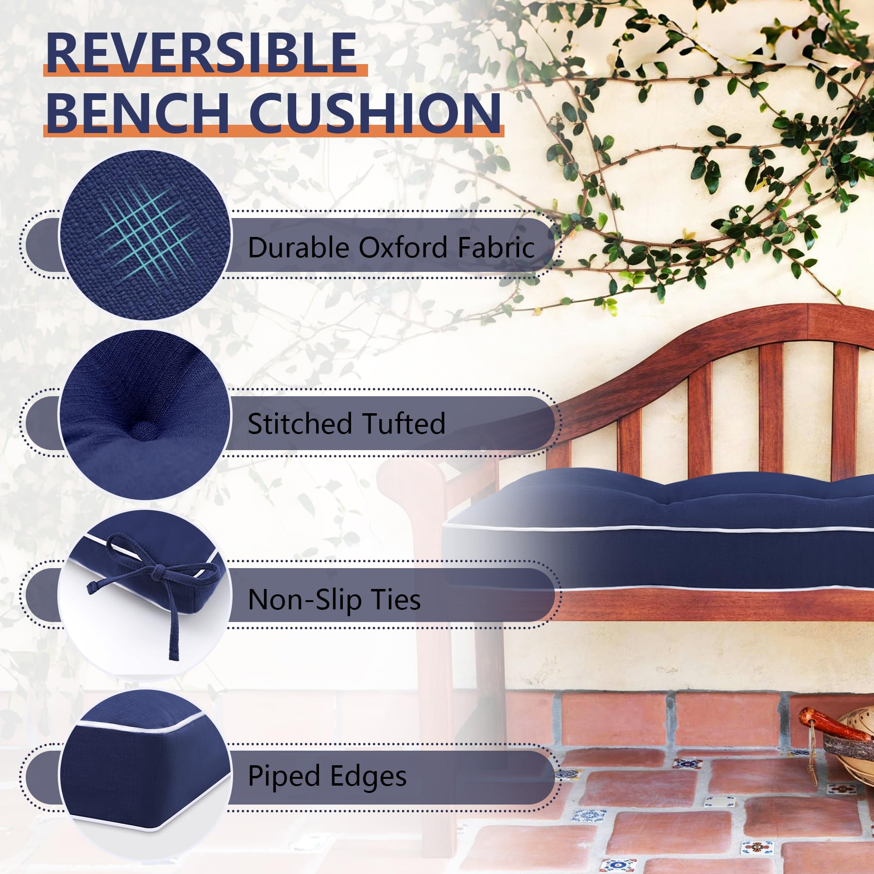 Favoyard tufted close-up showing texture and durable fabric for lasting comfort
