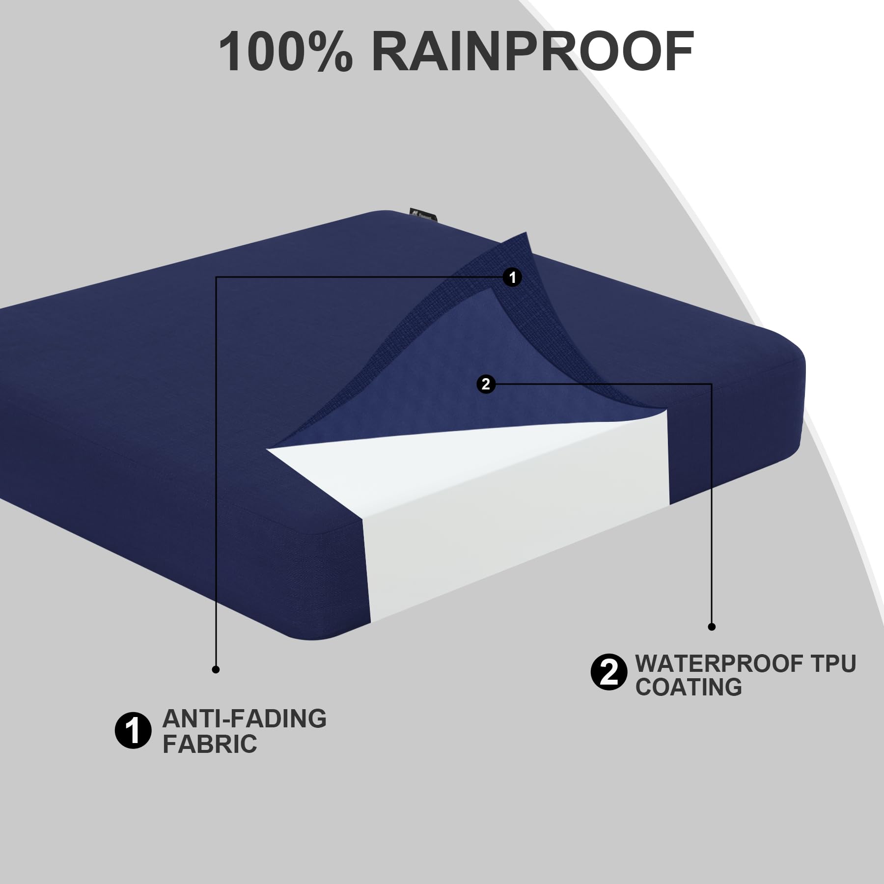 Favoyard cushion ties and hidden zipper detail for secure attachment benefit