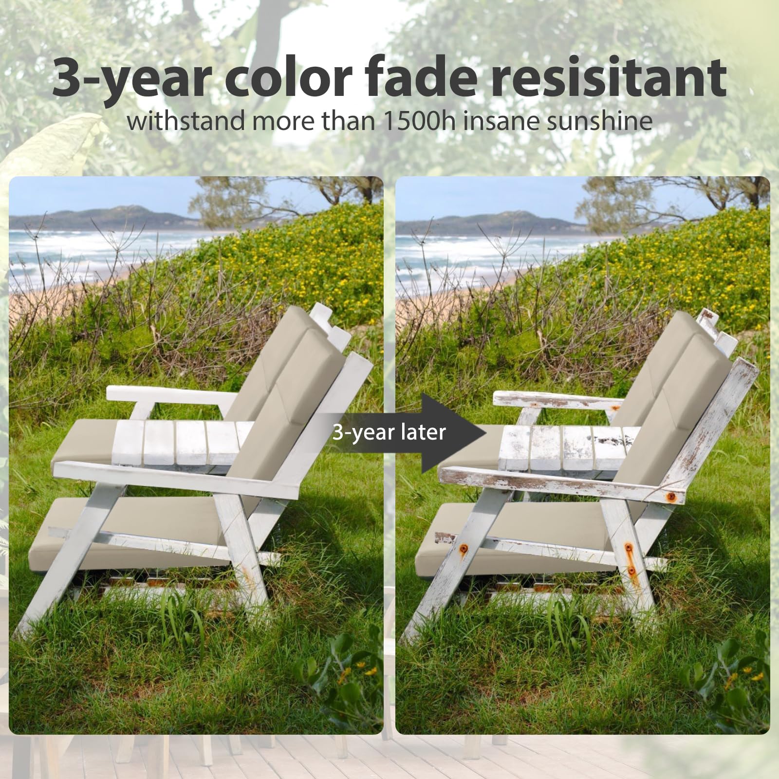 Favoyard visible hidden zipper and TPU membrane detail protecting cushion from water
