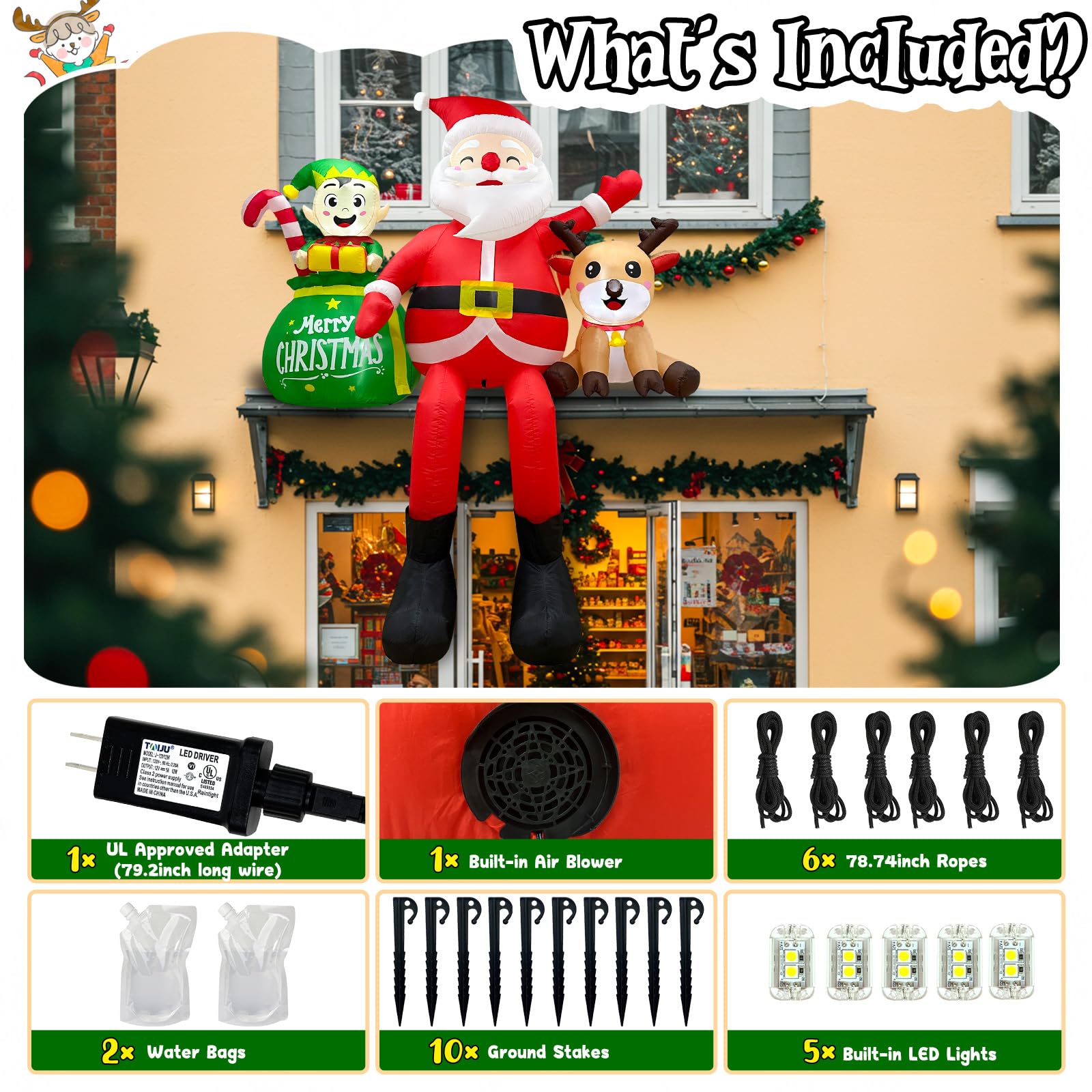 Fayavoo internal LEDs glowing to enhance nighttime holiday atmosphere