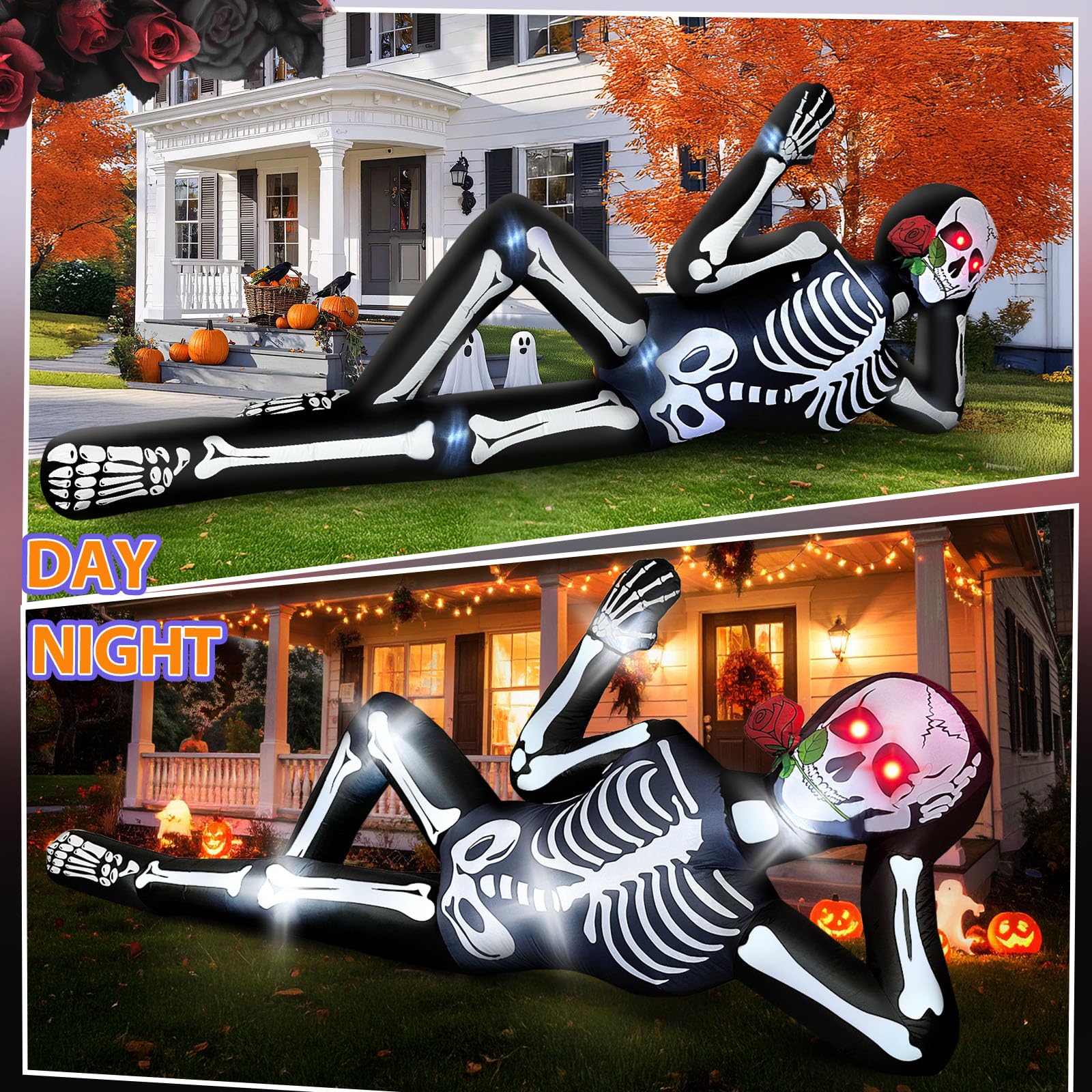 Fayavoo skeleton next to person illustrating 10ft scale and impact