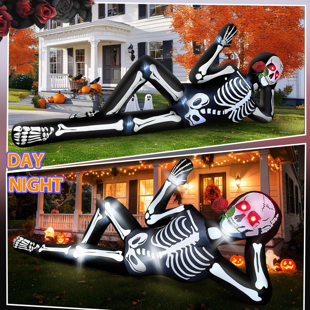 Fayavoo skeleton next to person illustrating 10ft scale and impact