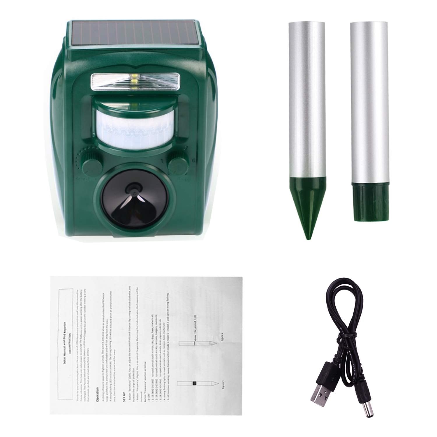FAYINWBO package contents with USB cable and two aluminum stands for simple installation