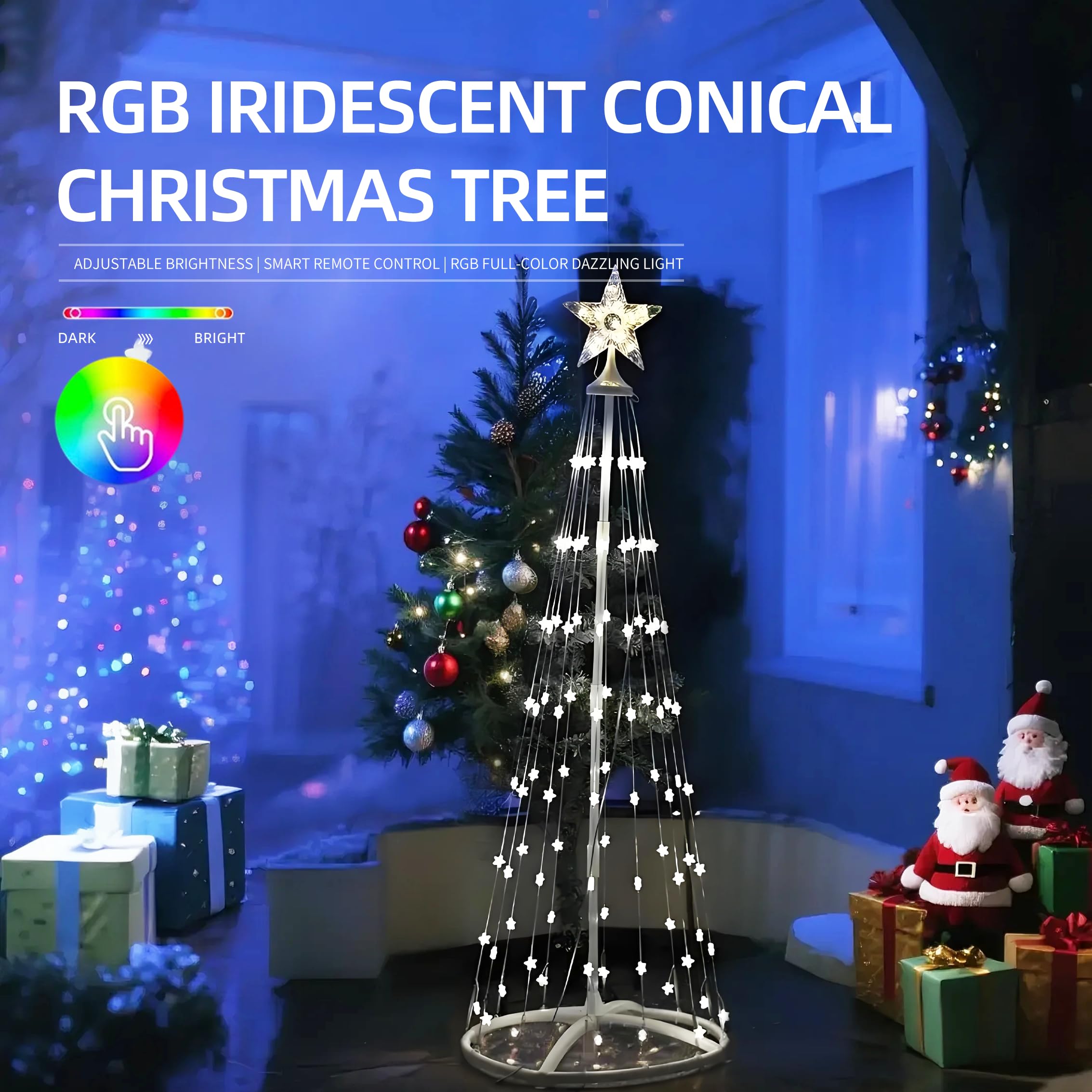 FBSCJU LED closeup with vivid RGB colors for customizable ambiance