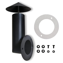 FCCUM front view of mounted smokestack showing improved exhaust control