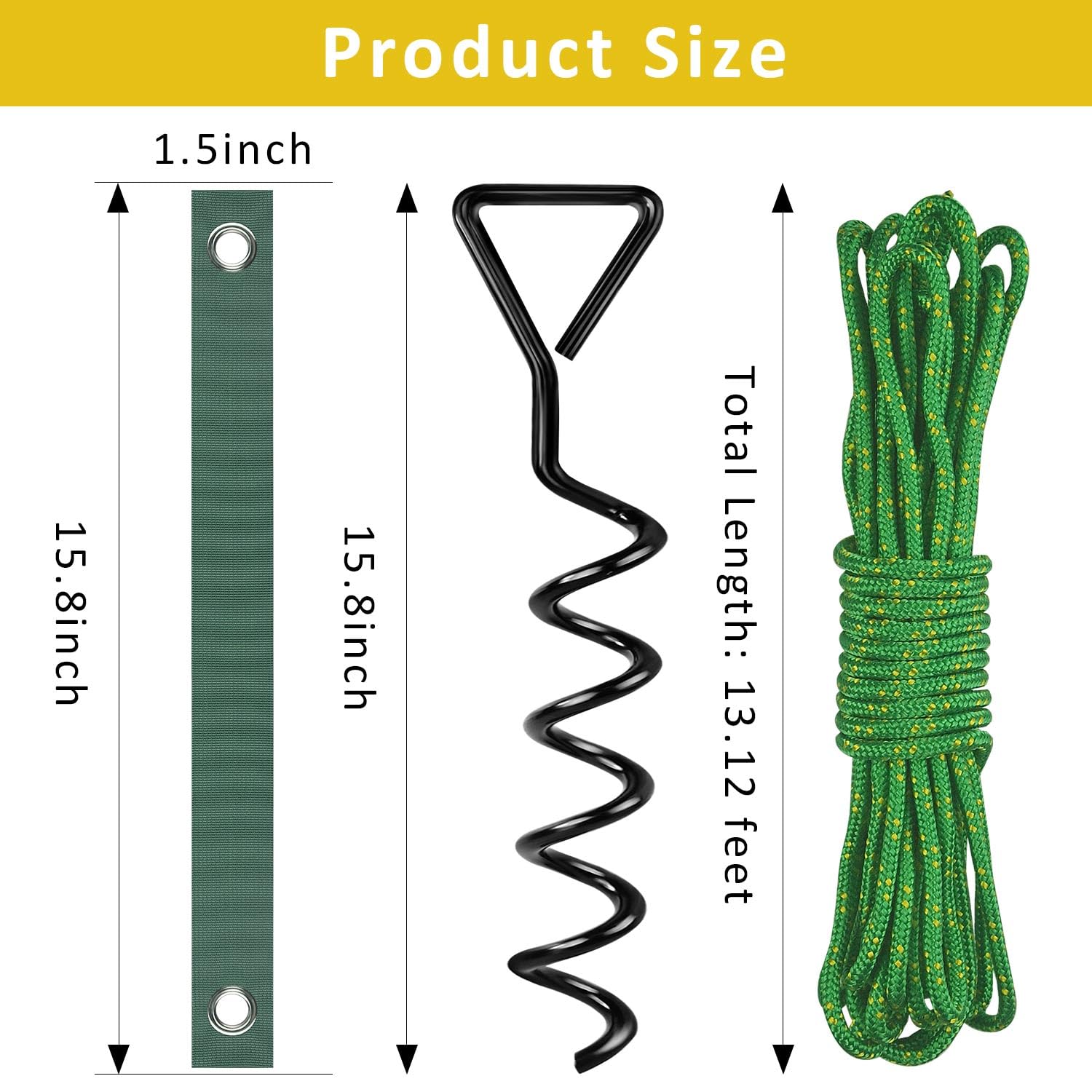 FCENDS flat nylon strap and copper grommet protecting tree bark