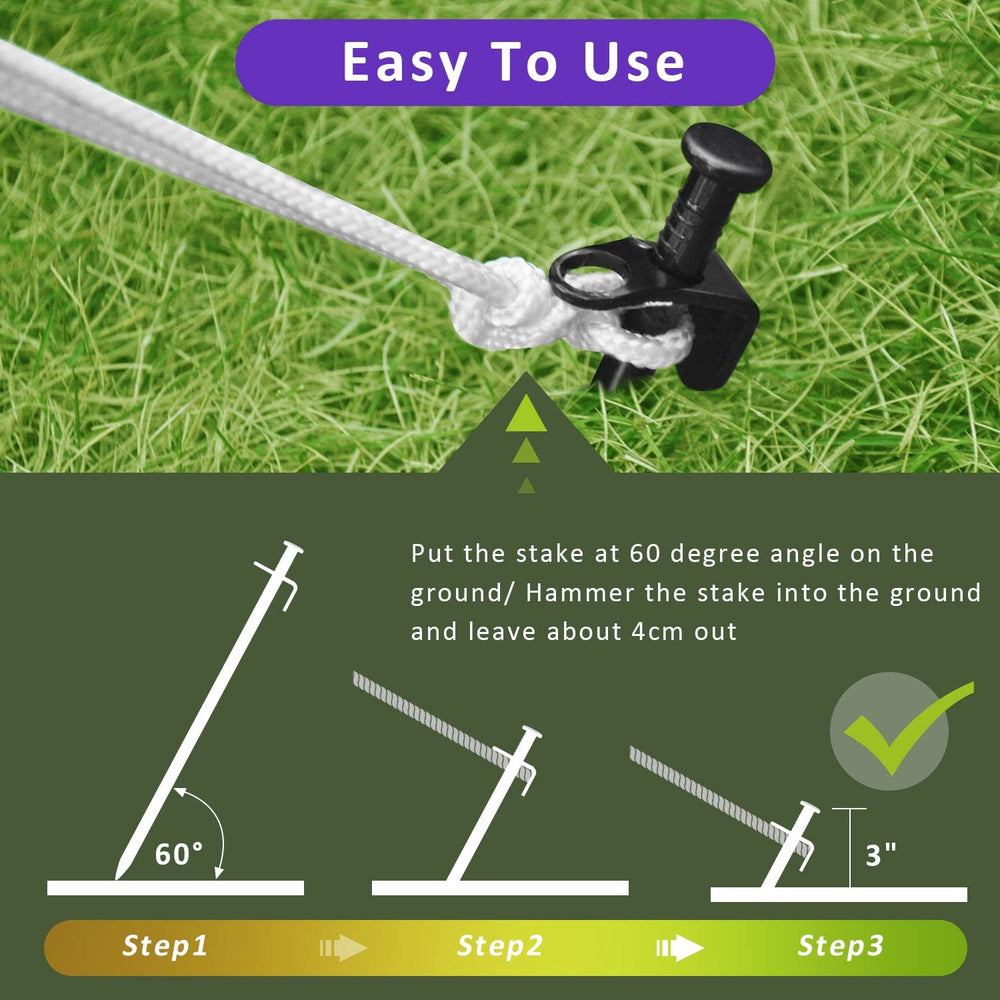 FCENDS stakes installed on young tree demonstrating upright support during wind