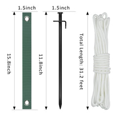 FCENDS heavy-duty steel stake close-up showing reinforced head and durable metal
