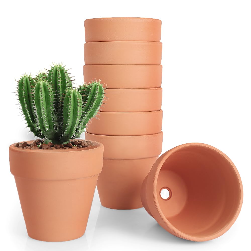 FCFKUK 24-pack front view showing uniform terracotta pots, ideal for bulk planting