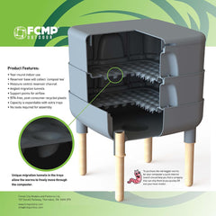 FCMP Outdoor close-up of angled migration tunnels showing worm movement benefits