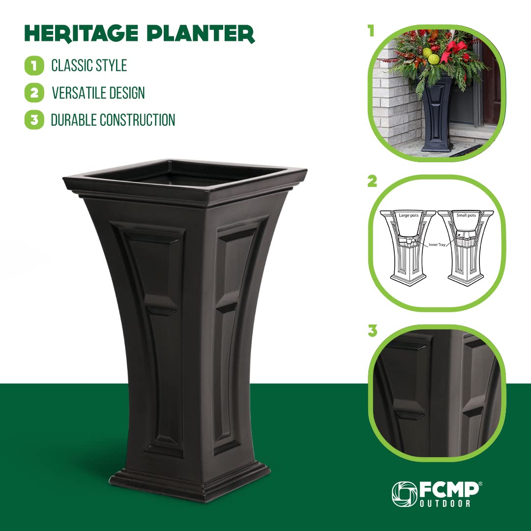 FCMP Outdoor visible fill port and reservoir detail to simplify watering and monitoring