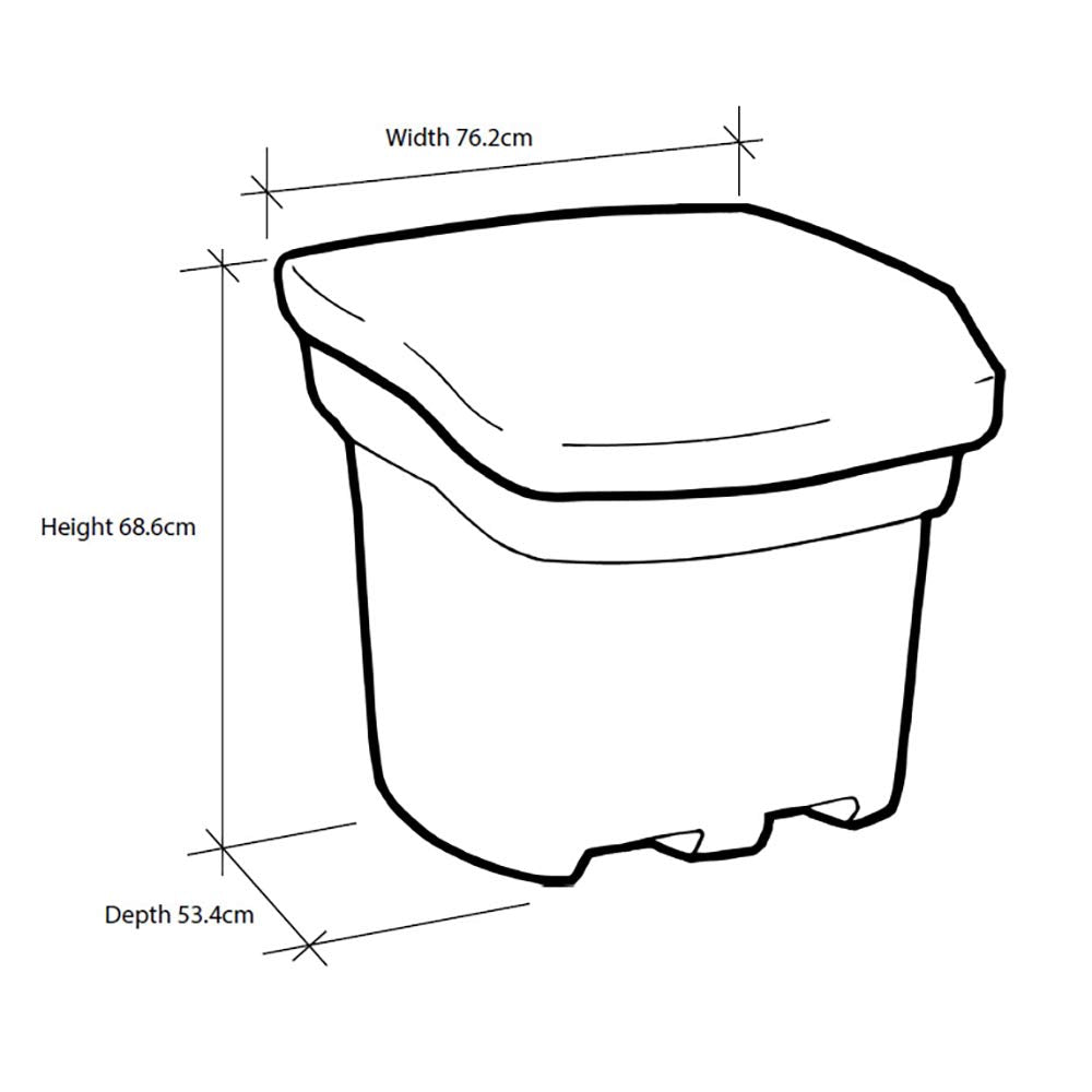 FCMP Outdoor SB140 double-walled lid detail showing weather protection