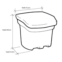 FCMP Outdoor SB140 double-walled lid detail showing weather protection