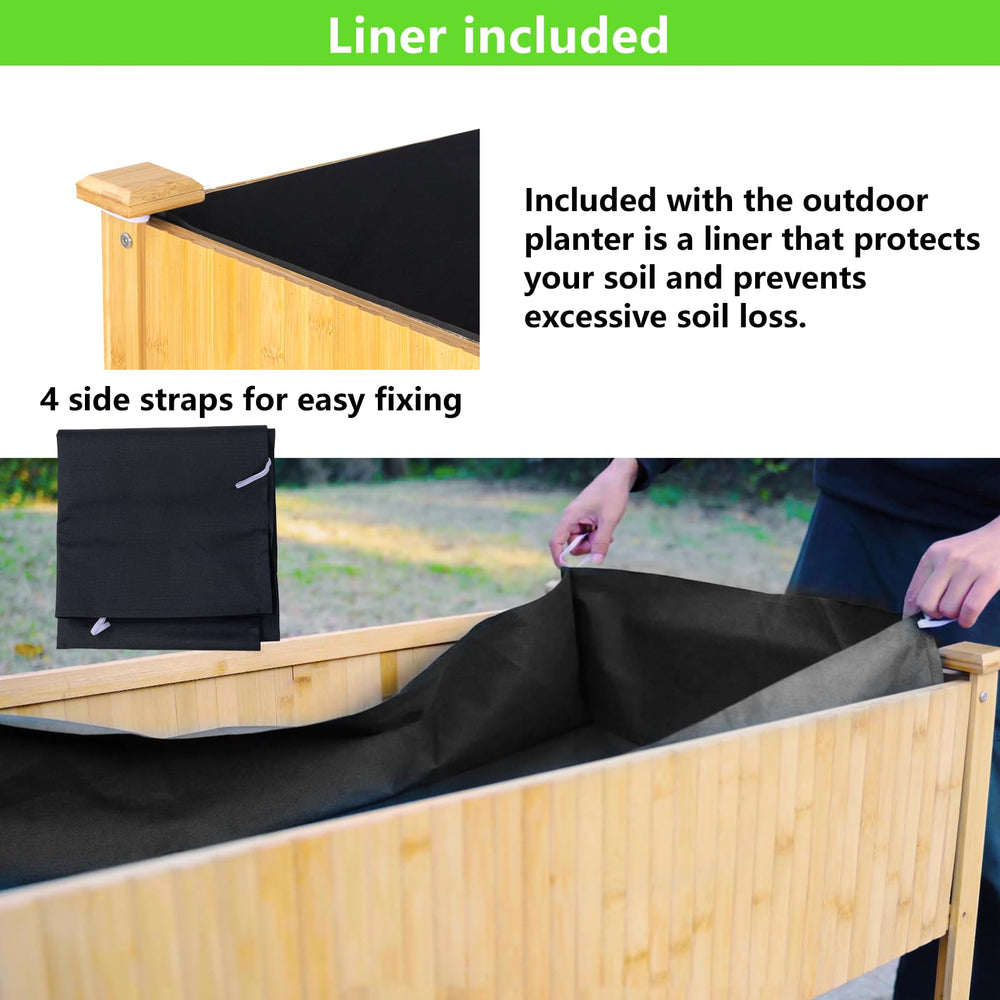 FCVEIDO planter in use with herbs and vegetables demonstrating productive growing space