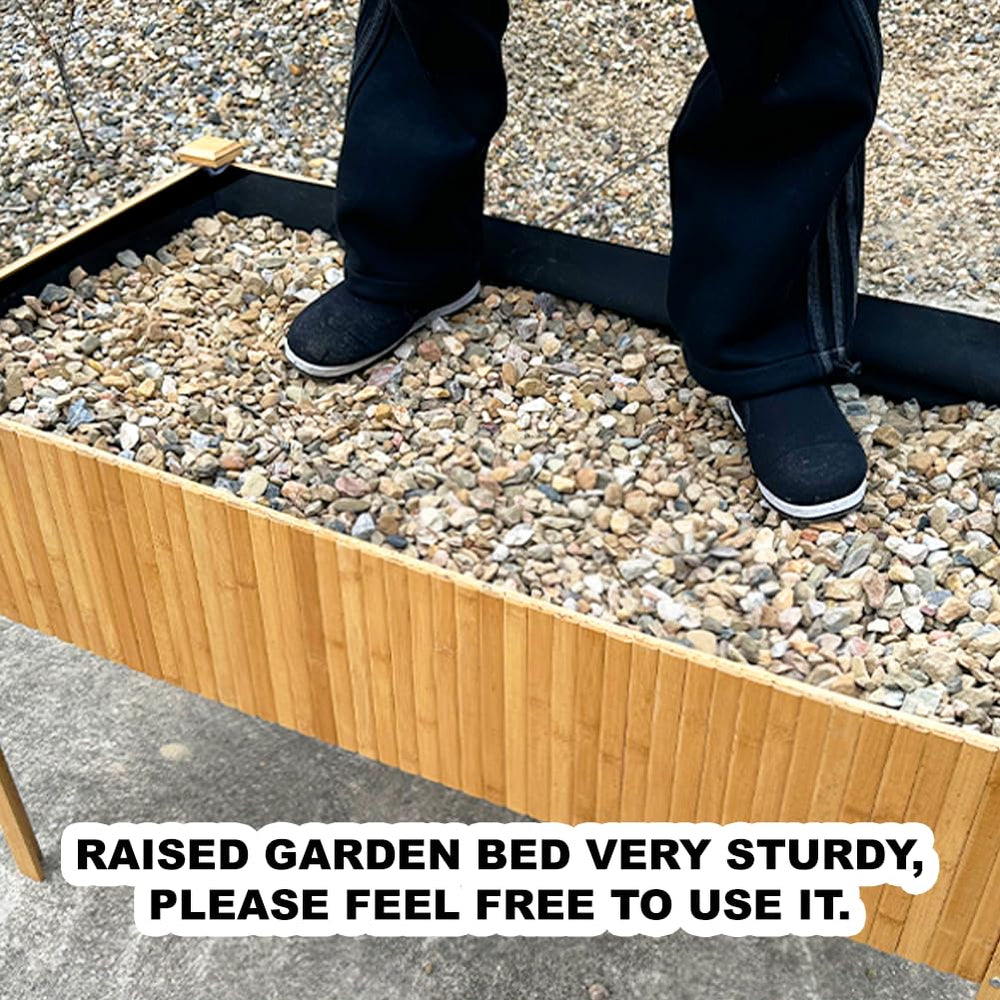 FCVEIDO fabric liner and corner ties detail protecting bamboo and easing maintenance