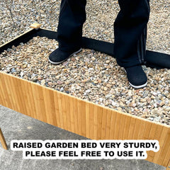 FCVEIDO fabric liner and corner ties detail protecting bamboo and easing maintenance