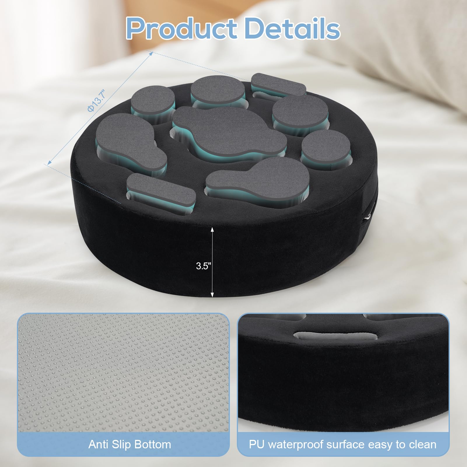 FDMGEL in use on sofa with remote, keeping drinks and devices organized
