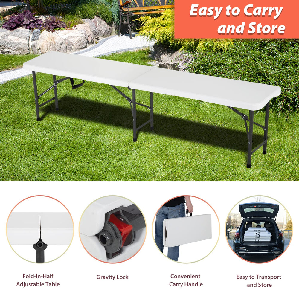 FDW bench side profile highlighting durable HDPE top and slim folded thickness