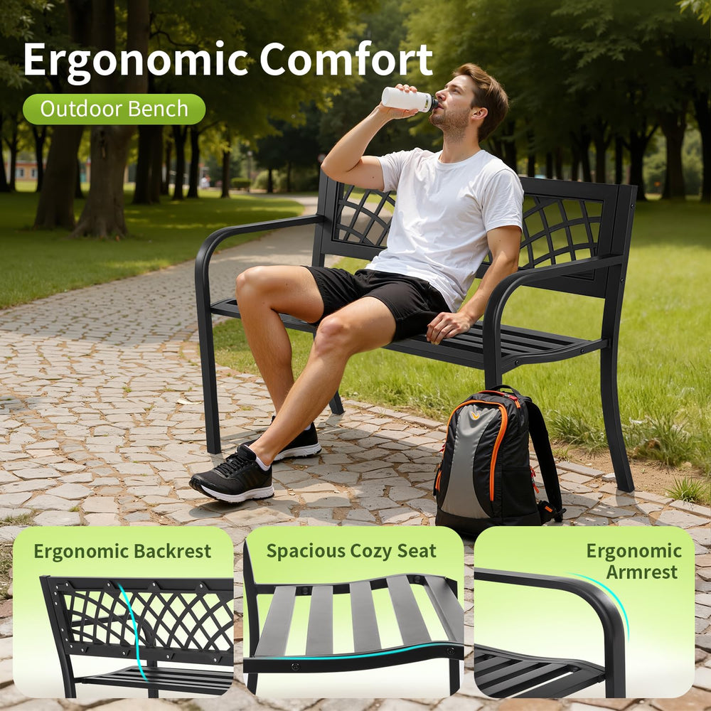 FDW bench placed in garden showcasing outdoor styling and usability