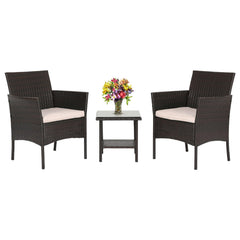 FDW front view of 3-piece bistro set showing styling and space-saving benefit
