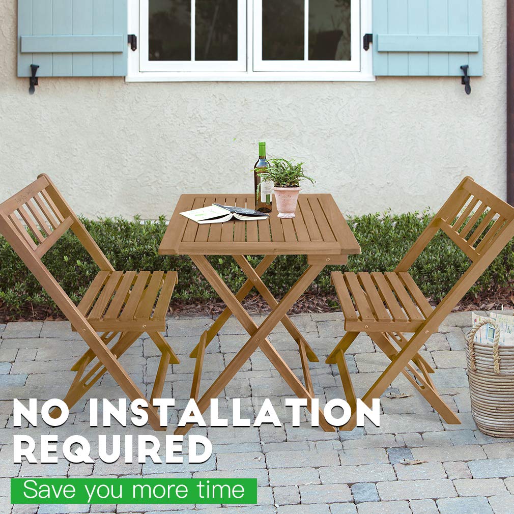 FDW bistro set on balcony lifestyle scene creating cozy outdoor dining spot