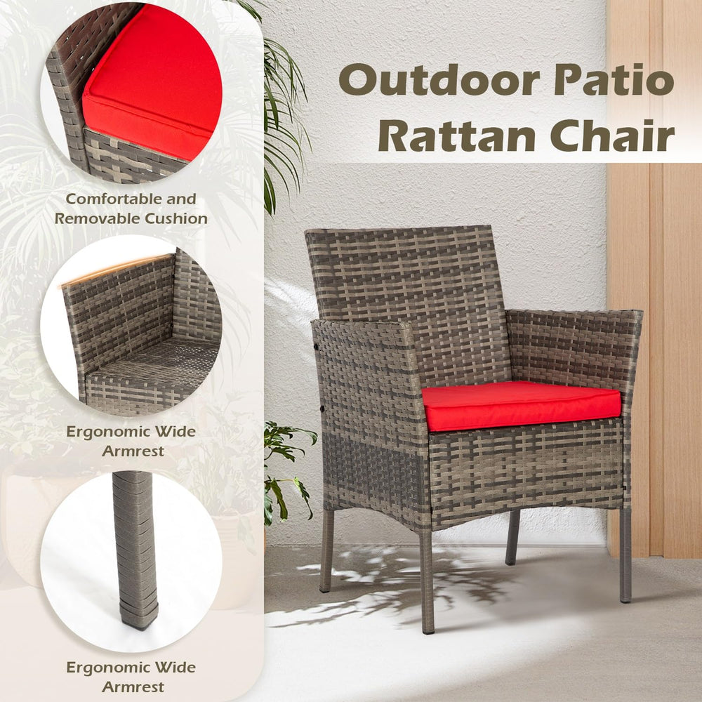 FDW chair frame detail showing steel joint strength and rattan weave durability