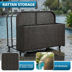 FDW close-up of PE rattan weave highlighting durable breathable texture