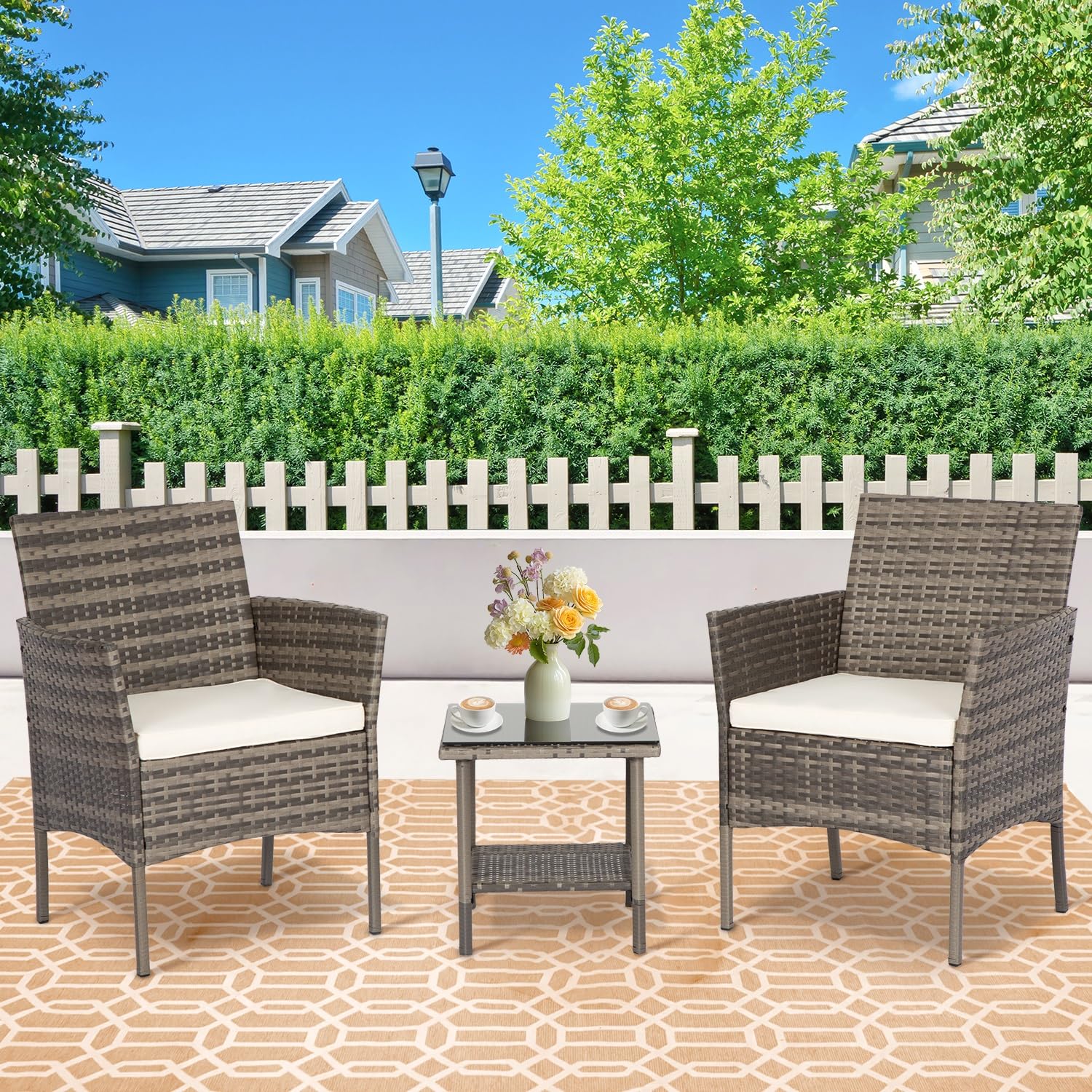 FDW close-up of rattan weave texture highlighting weather-resistant durability