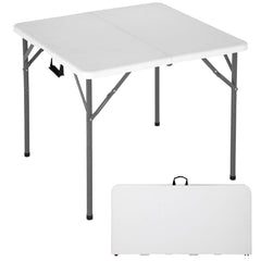 FDW folding table front view showing sturdy top and frame benefit portability