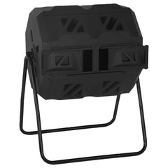 FDW front view of dual‑chamber compost bin showing accessibility and continuous composting benefit