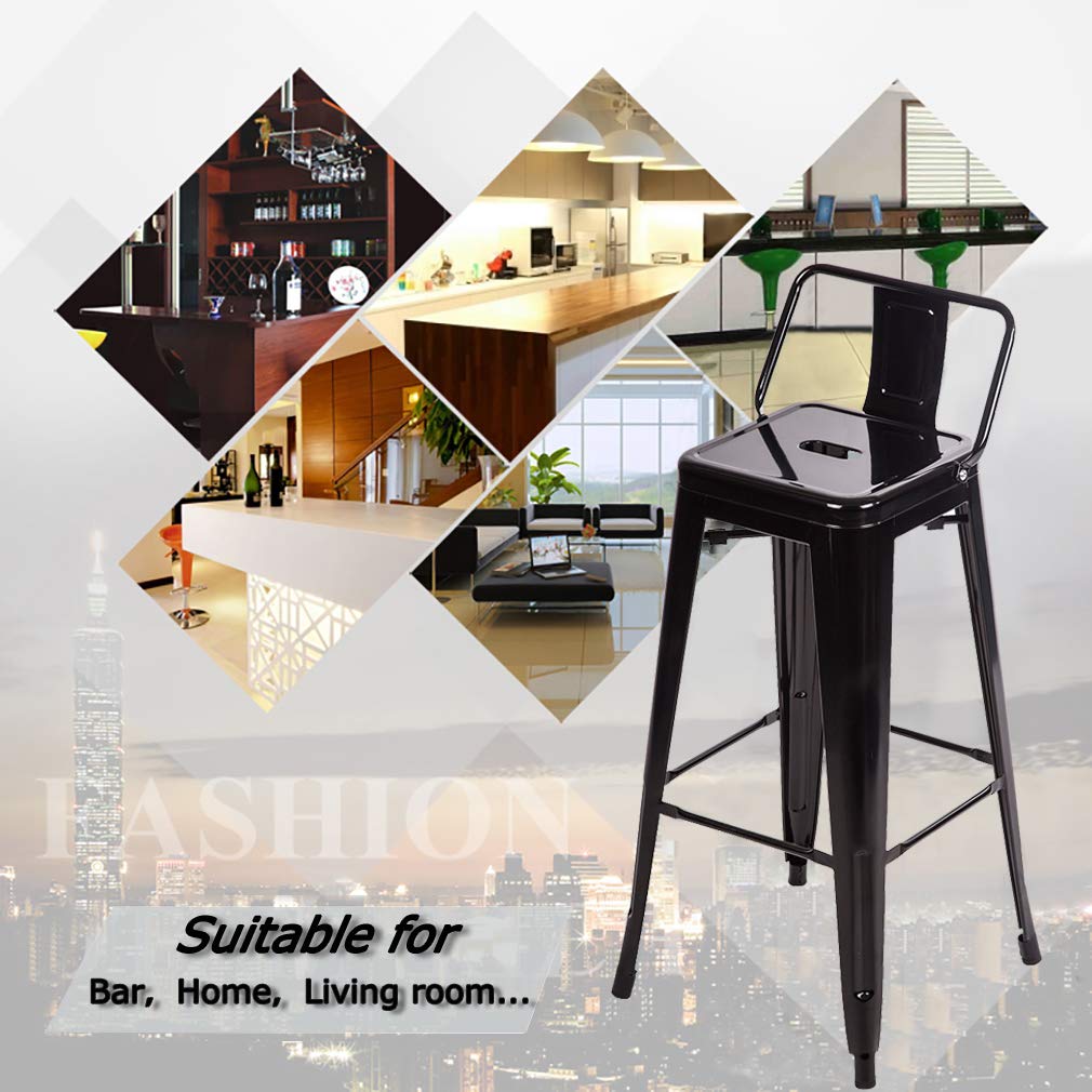 FDW bar stools on patio showing weather-resistant finish and style