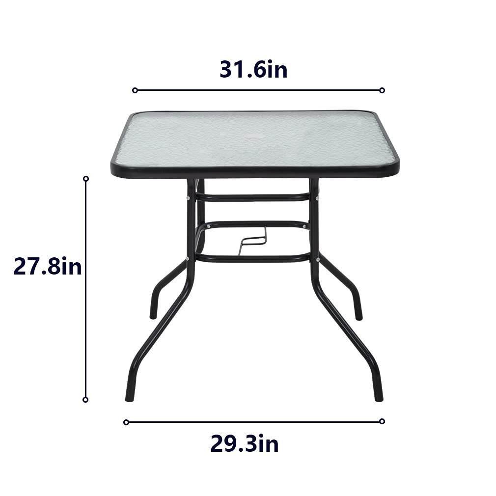 FDW powder-coated leg rust-resistant finish emphasizing long-lasting outdoor durability