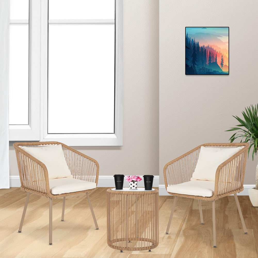 FDW chair beside a table showing scale and seating proportion for small spaces
