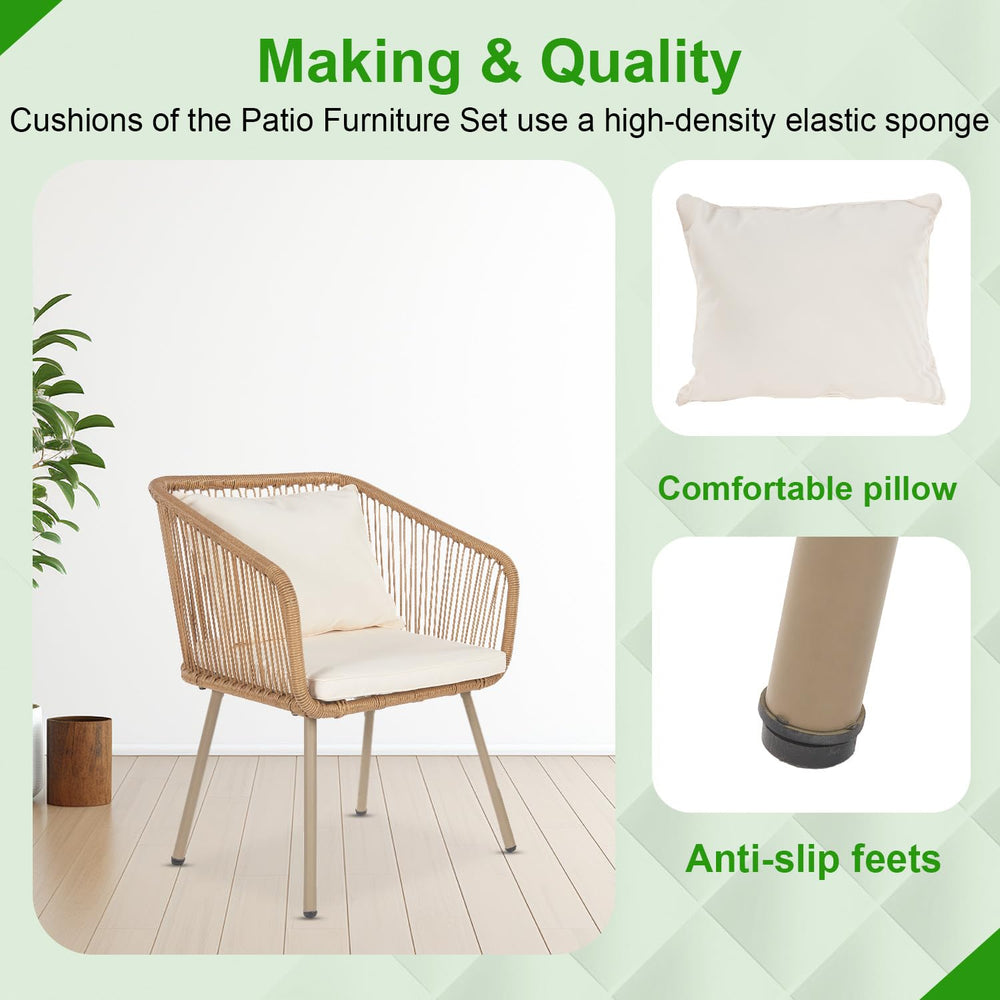 FDW patio set on balcony demonstrating compact layout and cozy ambiance