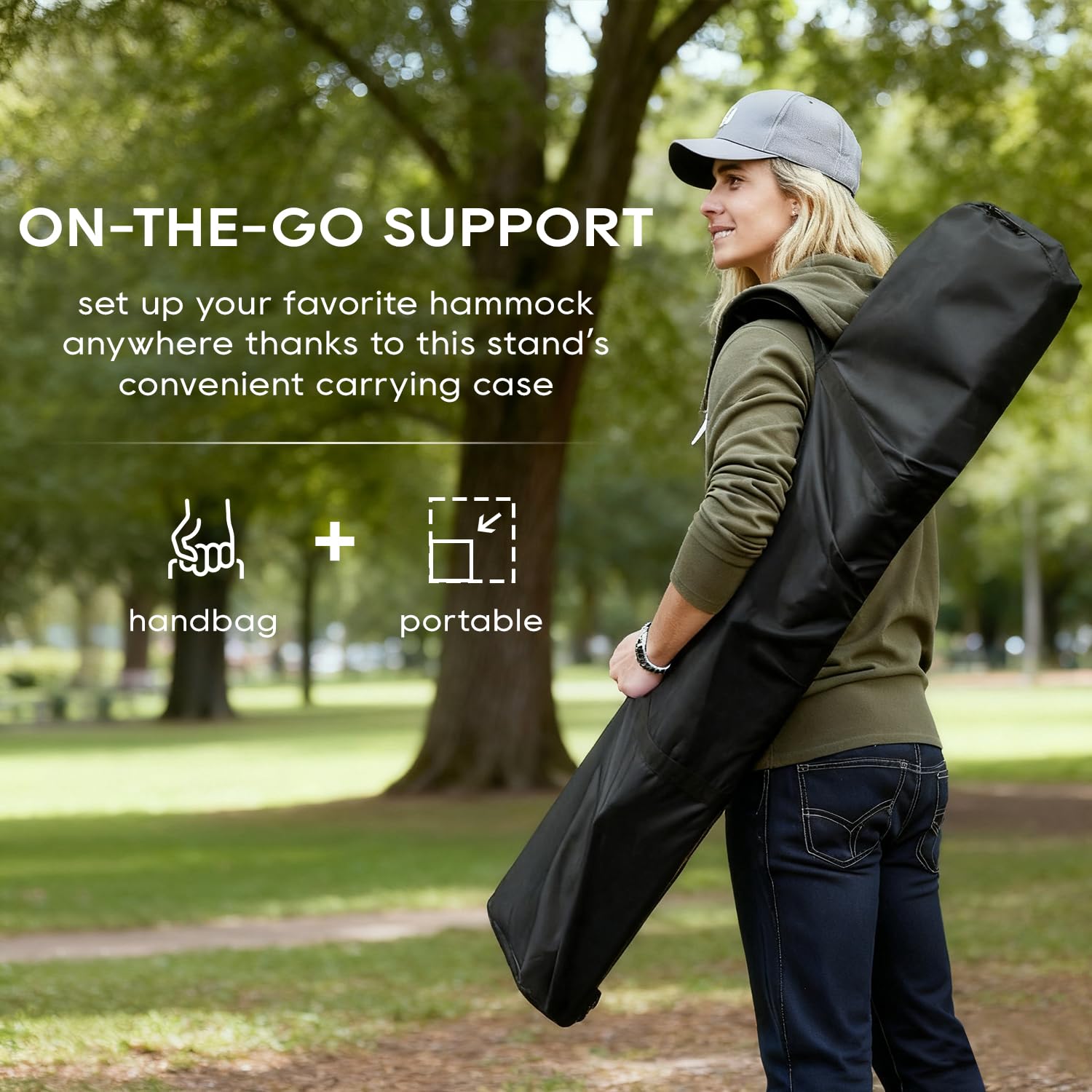 FDW packed in nylon carry bag showing easy transport benefit