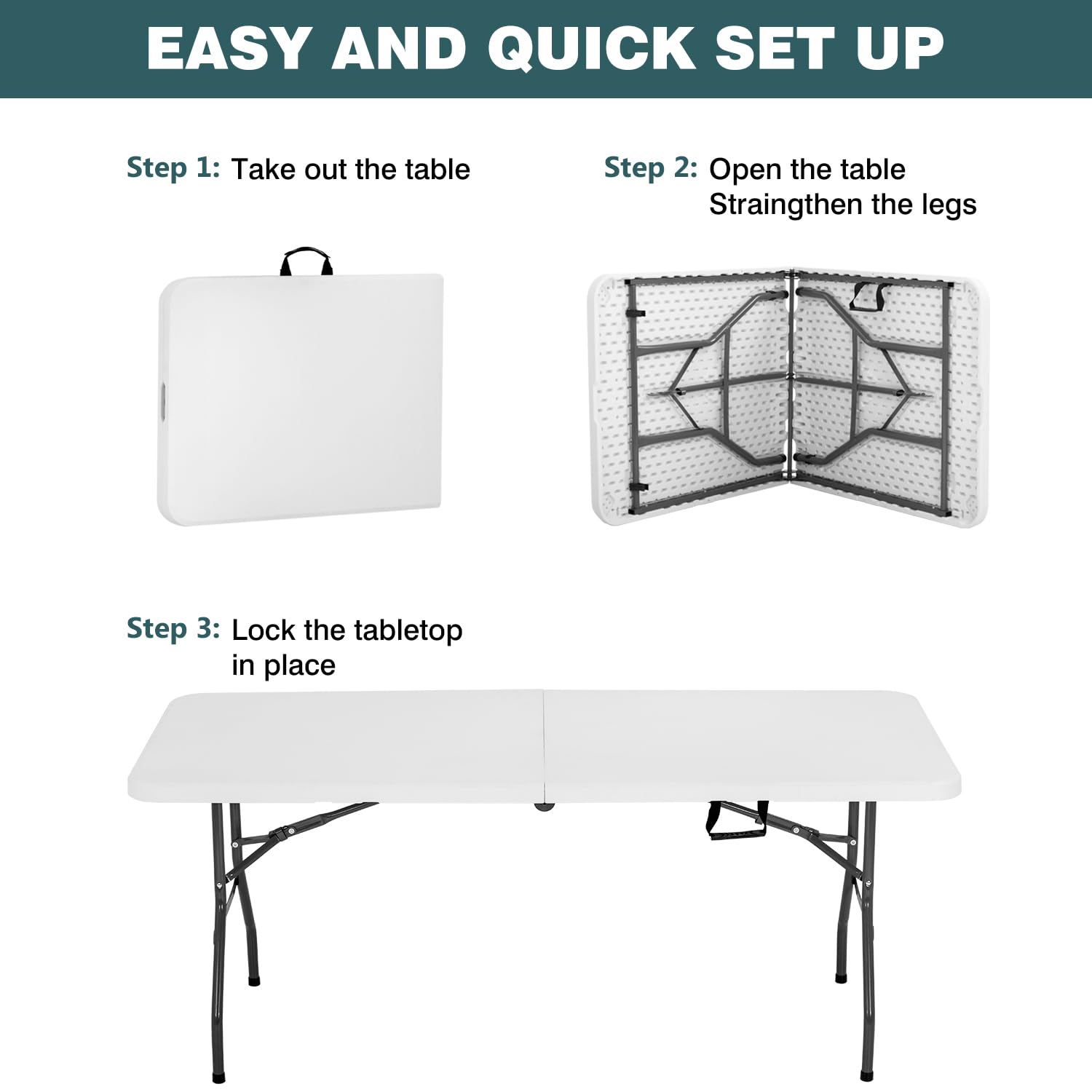 FDW table in garden party setup demonstrating outdoor versatility