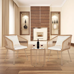 FDW chair close-up of PE rattan weave highlighting durable weatherproof texture