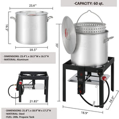 Feasto 100000 BTU burner detail highlighting ignition and swift heating benefit
