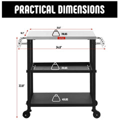Feasto adjustable middle shelf detail showing two height positions for versatility