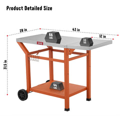 Feasto folding side table in use demonstrates extra workspace benefit