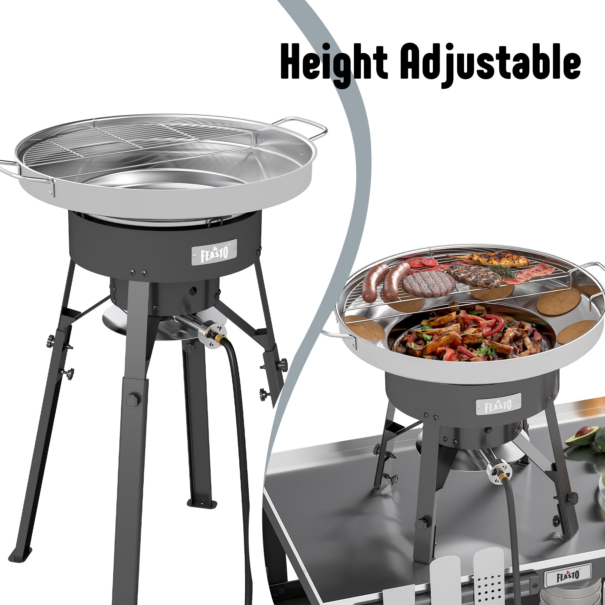 Feasto oil filter rack detail catching grease for simpler cleanup and healthier cooking