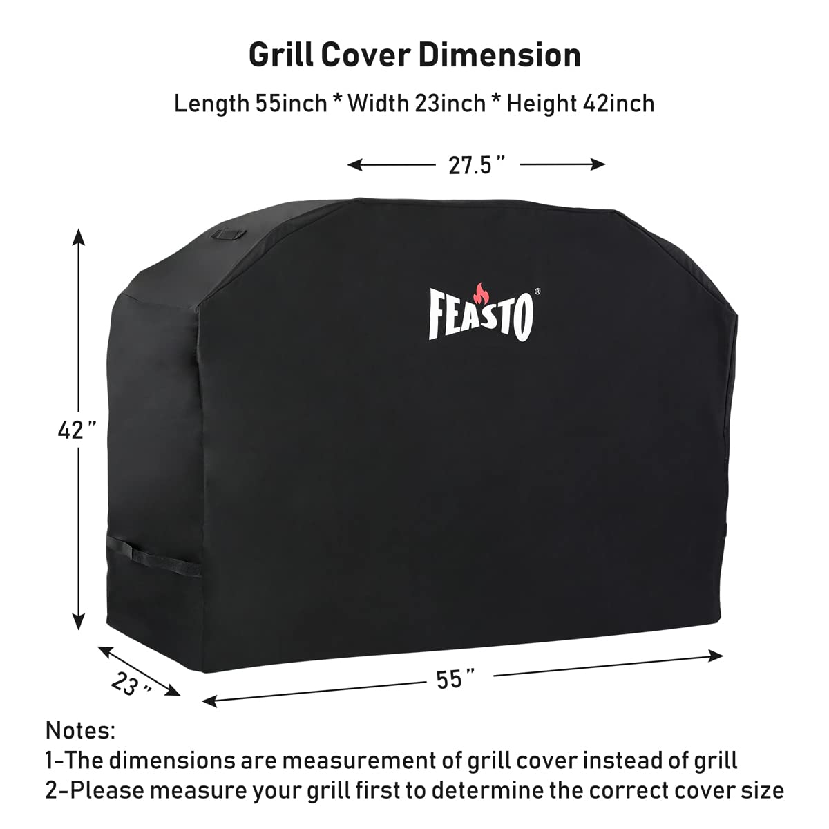Feasto side velcro strap securing cover tightly against wind and movement