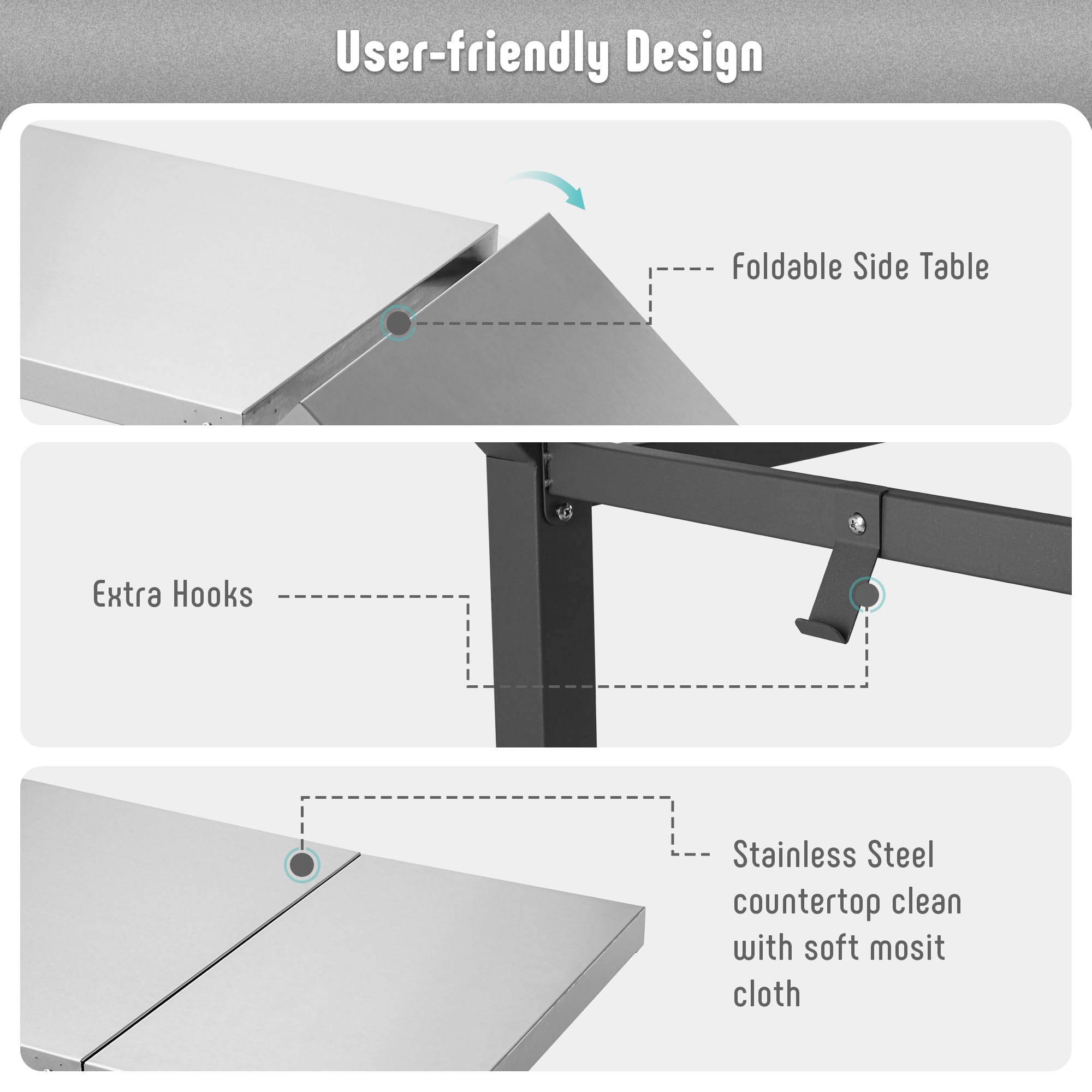 Feasto undershelf loaded with gear keeping supplies organized and within reach