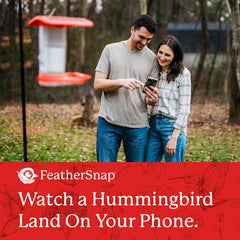 FeatherSnap close-up of HD camera lens, captures sharp bird details