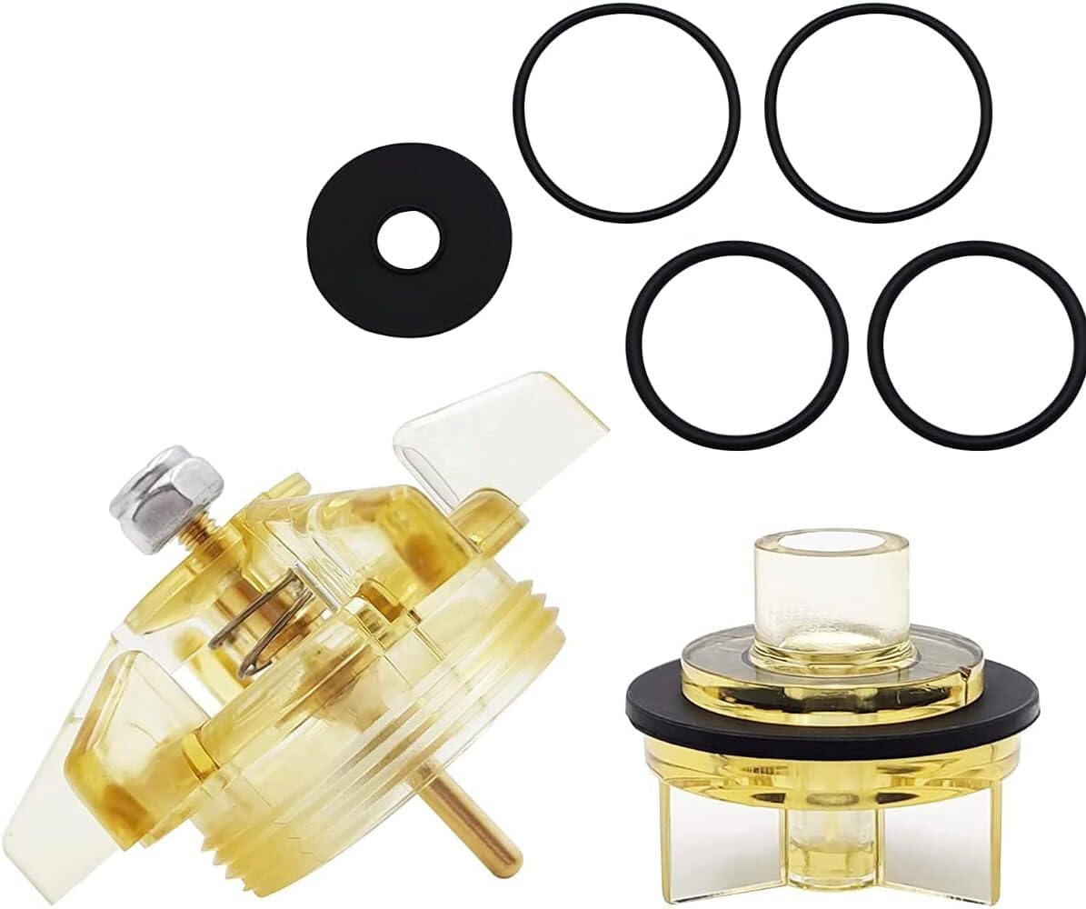 Febco O-ring and rubber disc close-up showing flexible seals for leak prevention