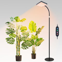 FECiDA front view of floor grow lamp showing full product and benefit of even coverage