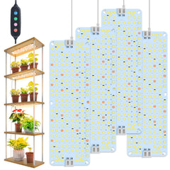 FECiDA front view of 4-pack panel grow lights showing compact benefits