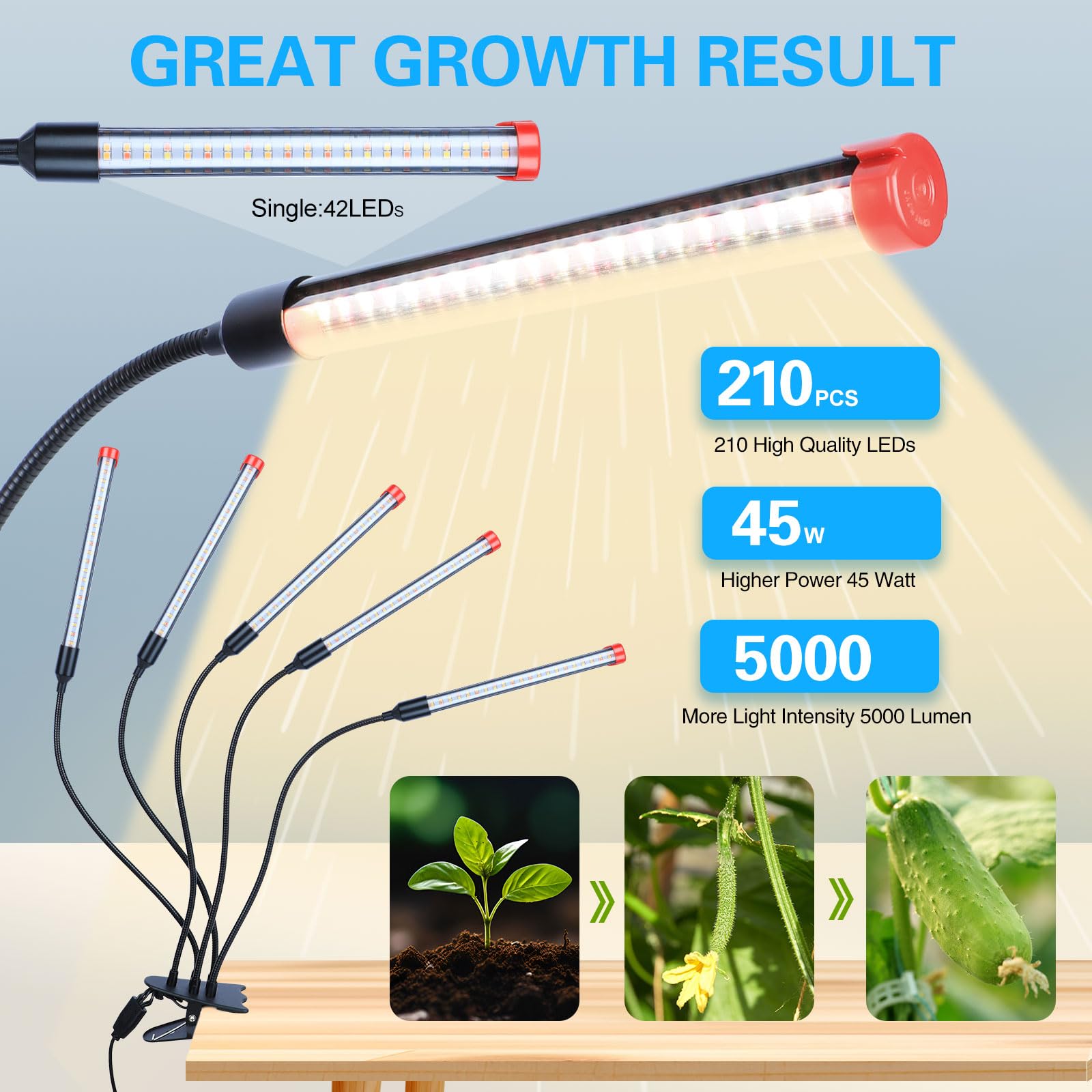 FECiDA Gamechanger flexible gooseneck being bent to aim light precisely at plants