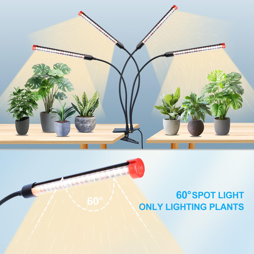 FECiDA light shining on potted plants demonstrating brighter, fuller foliage